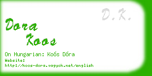dora koos business card